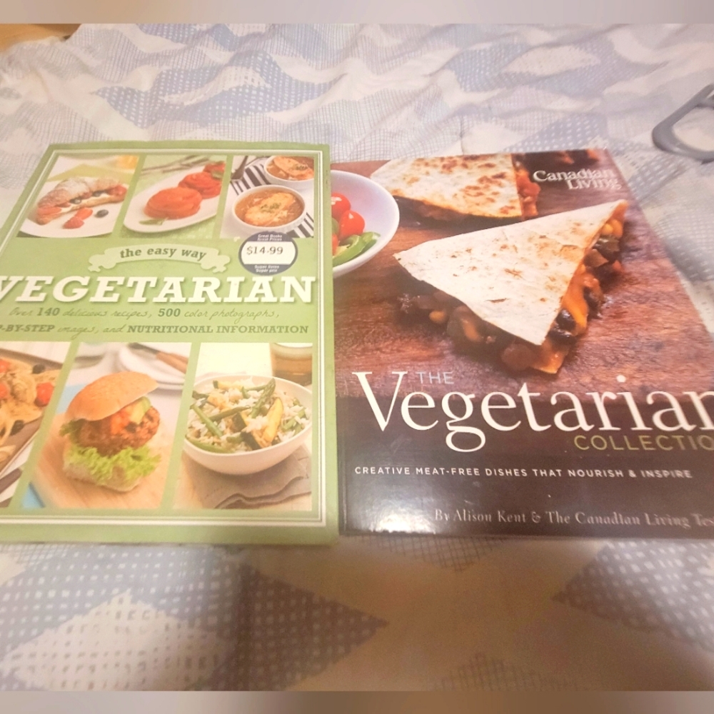 Vegetarian Cookbook Set - Easy Way Vegetarian and Canadian Living Vegetarian
